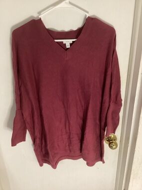 J. Jill Vneck 3/4 Sleeve Top Size Small